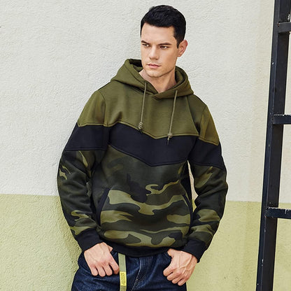 Mens Hooded Sweatshirt Casual Long Sleeve Drawstring Print Pullover Hoodies